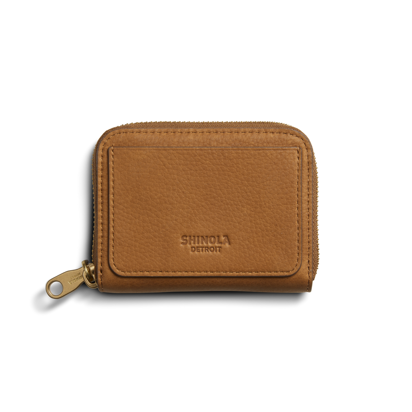 Pocket Small Zip Around Wallet - Tan