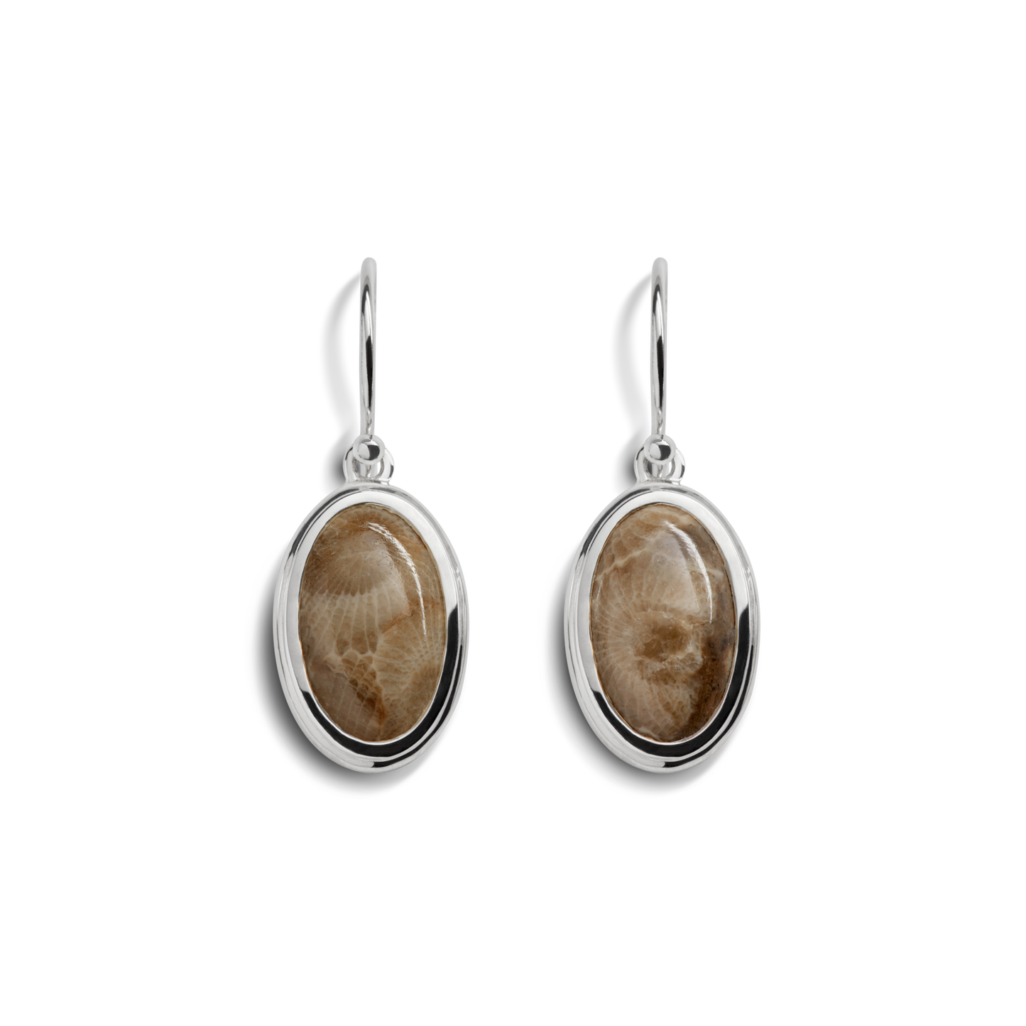 Heirloom Petoskey Drop Earrings - Sterling Silver