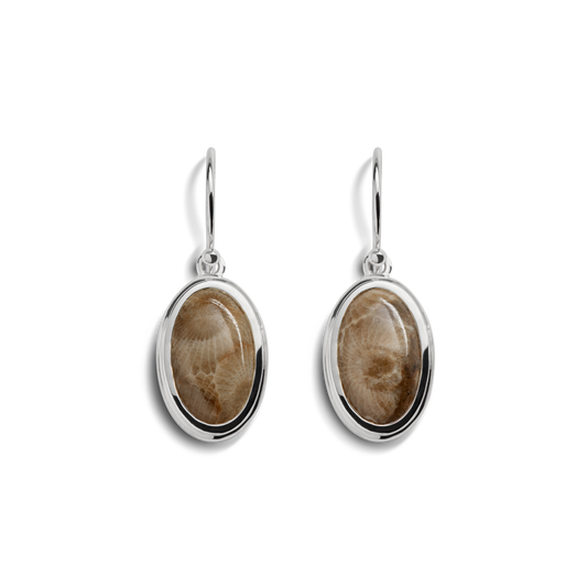 Heirloom Petoskey Drop Earrings - Sterling Silver