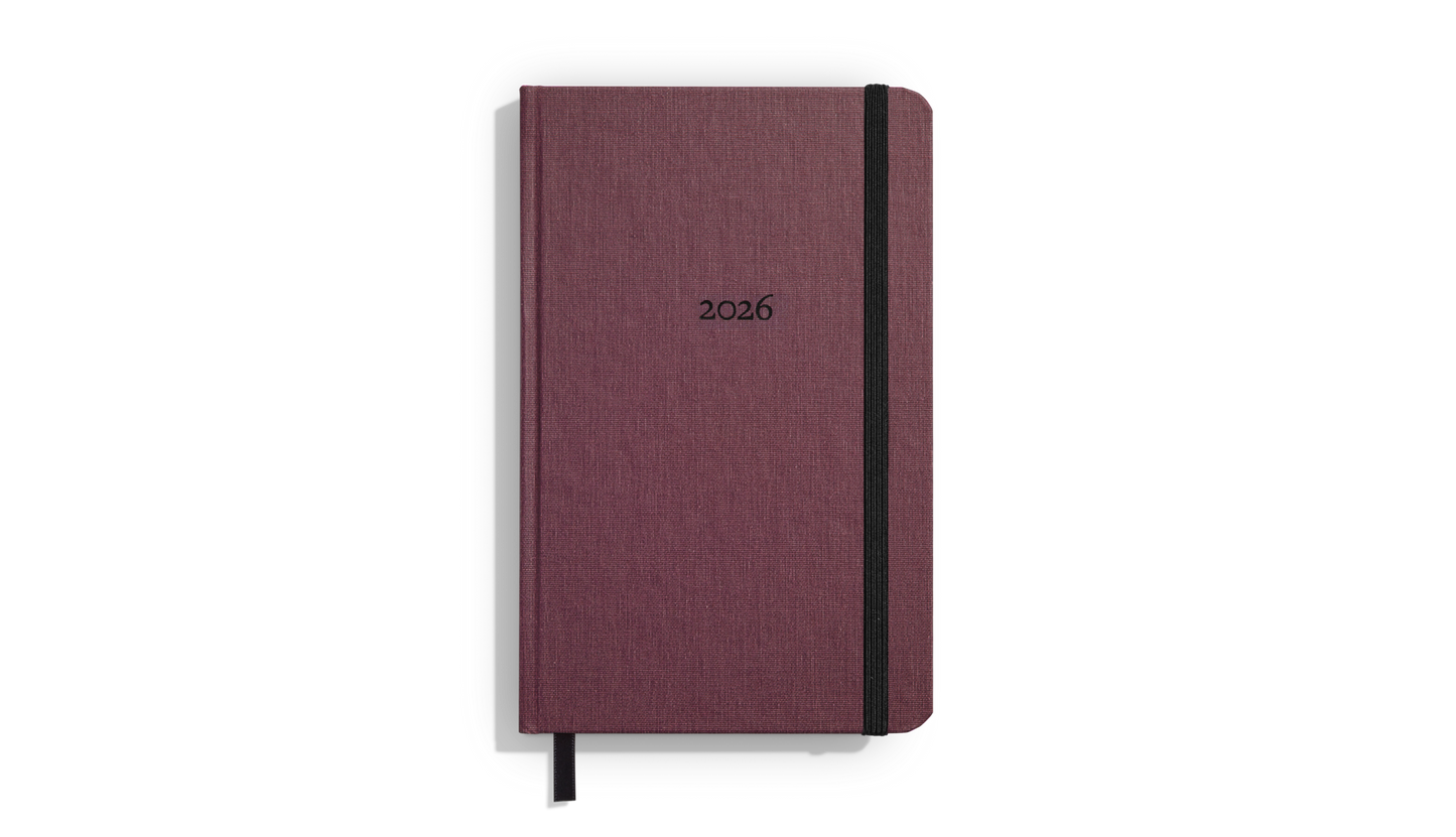 2026 12 Month Runwell Planner - Merlot