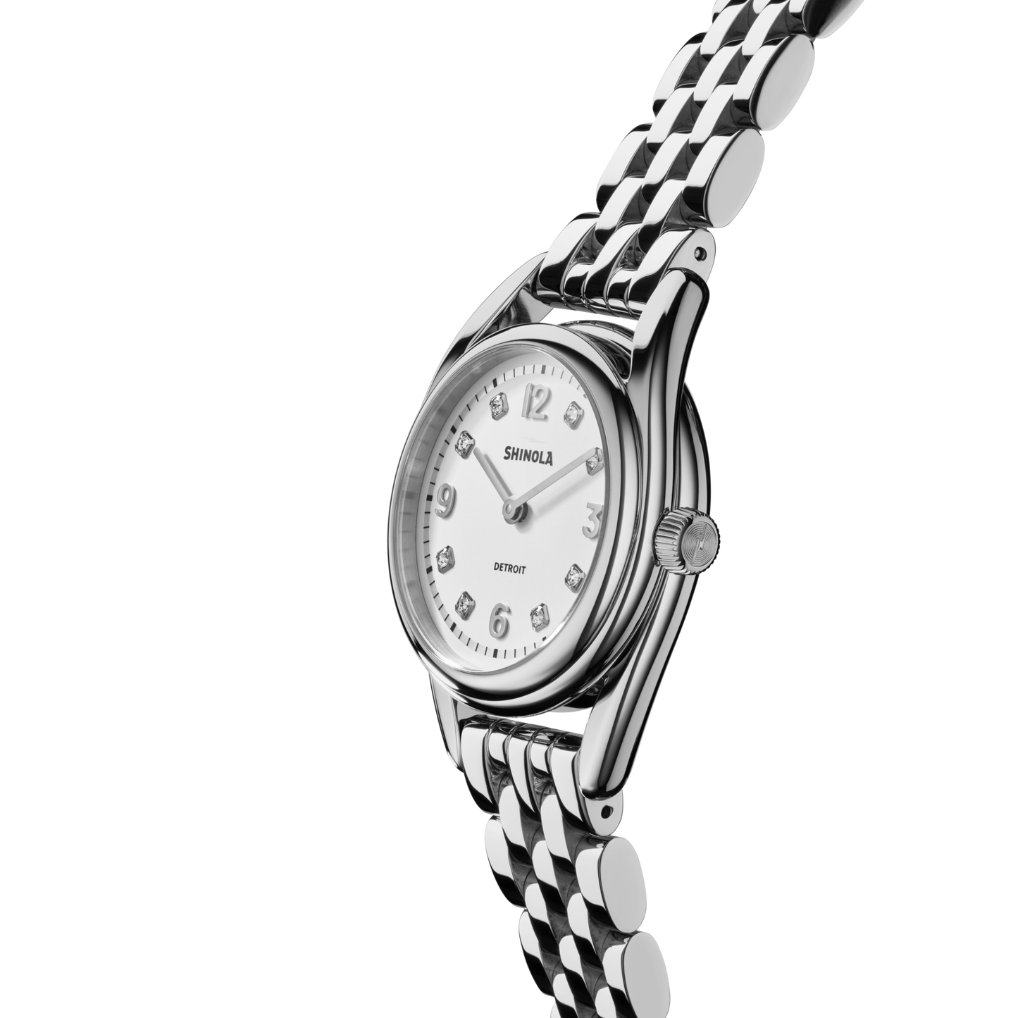 Diamond Derby Watch - Light Silver