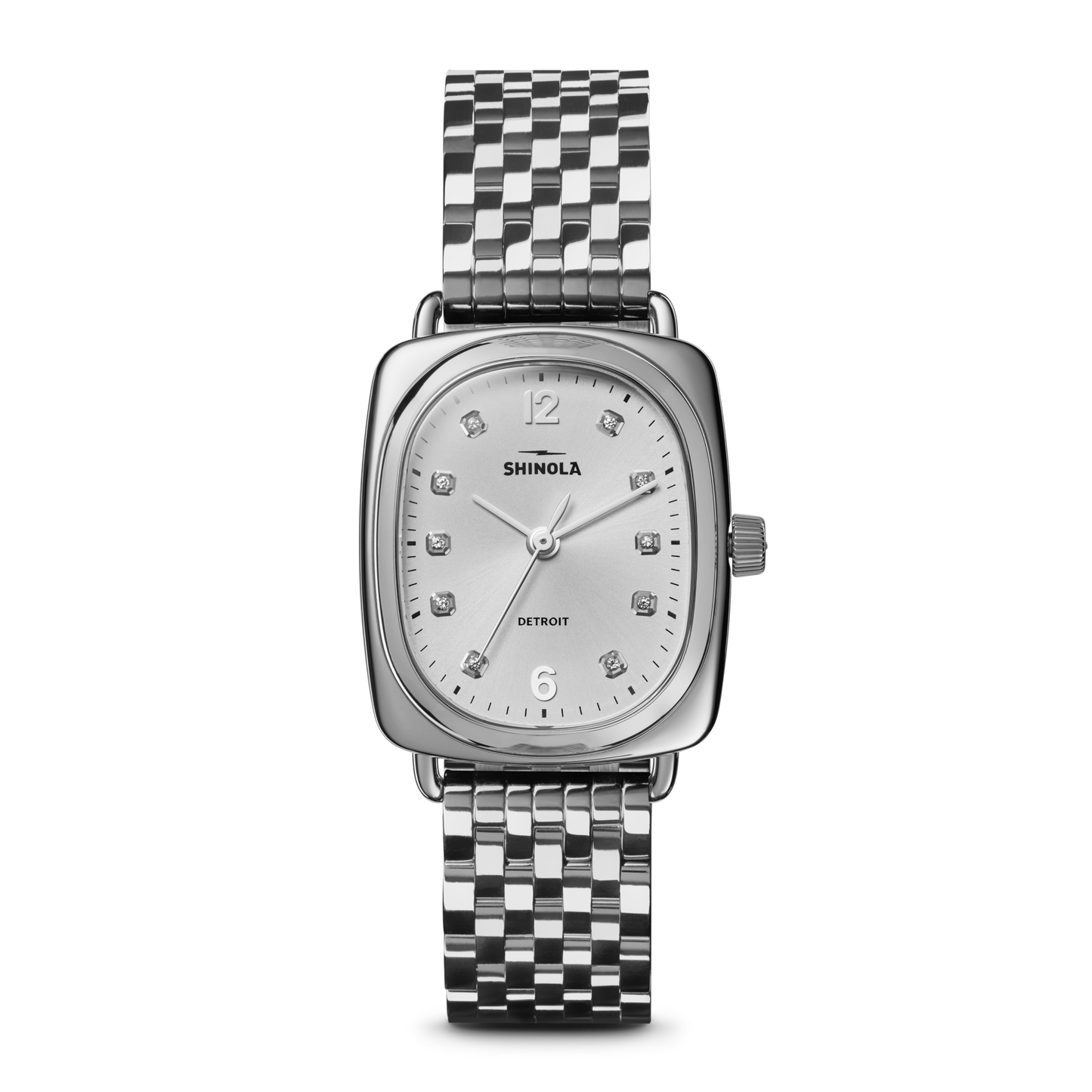 Watch: Bixby 3H 29x34mm, Diamond Silver Bracelet - Light Silver