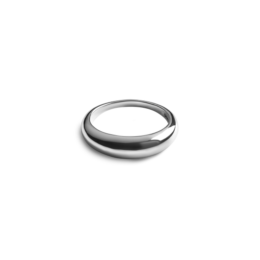 Signature Link Domed Ring - Sterling Silver