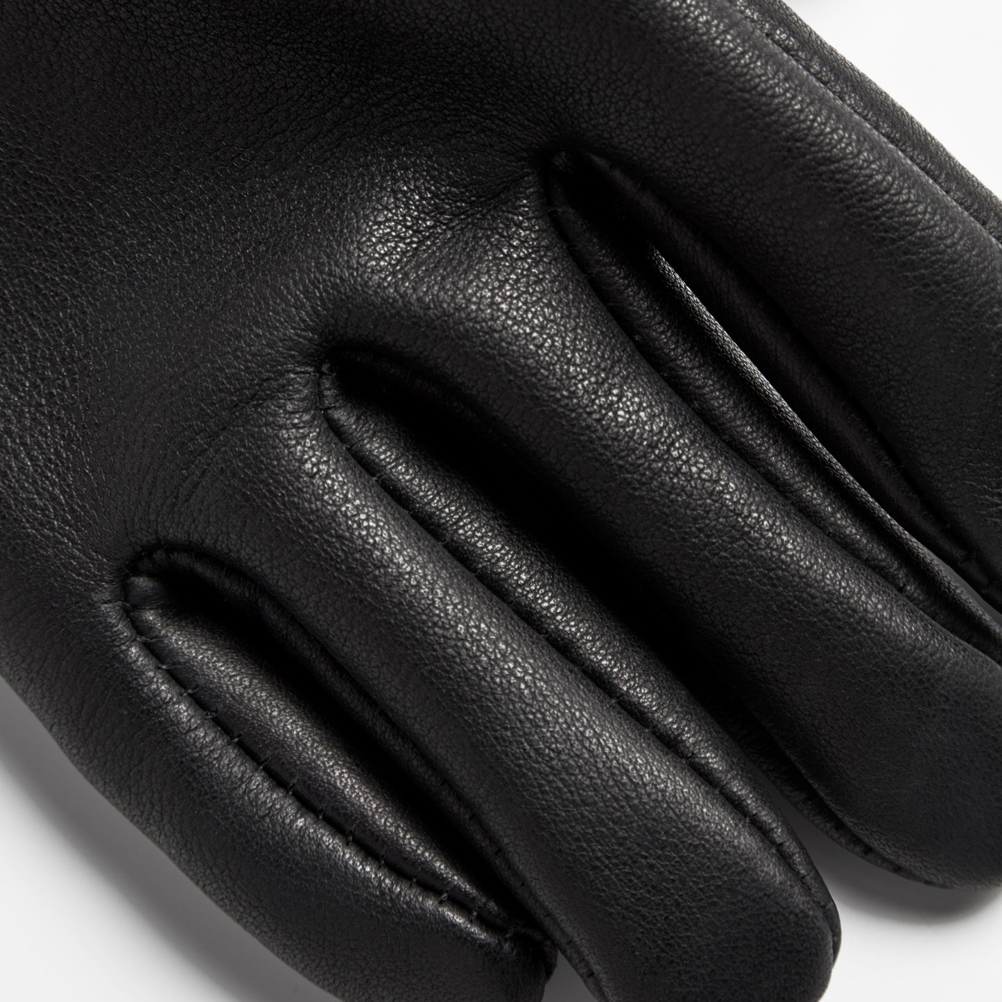 Lined Leather Gloves - Black