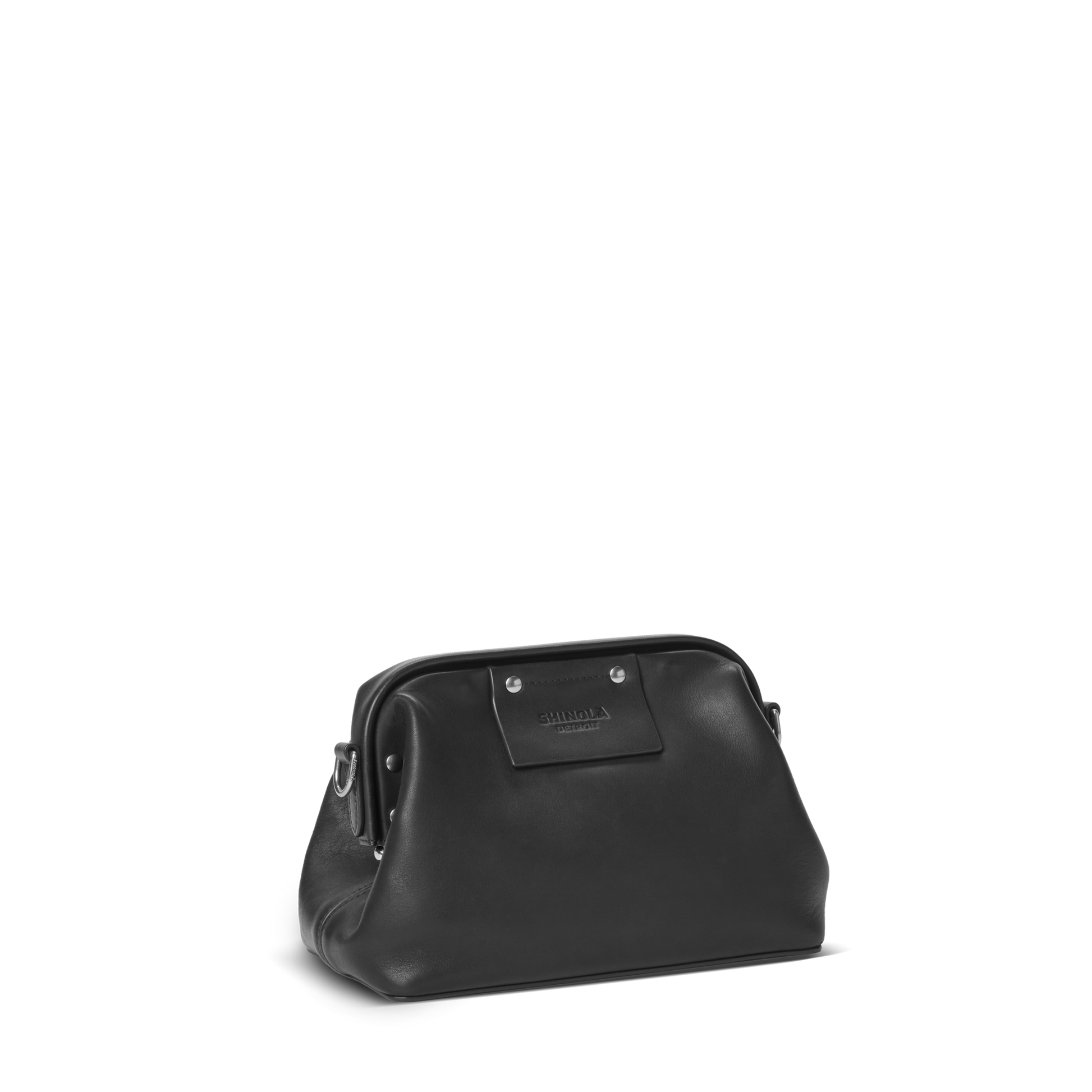 Rivet Frame Shoulder Bag - Black