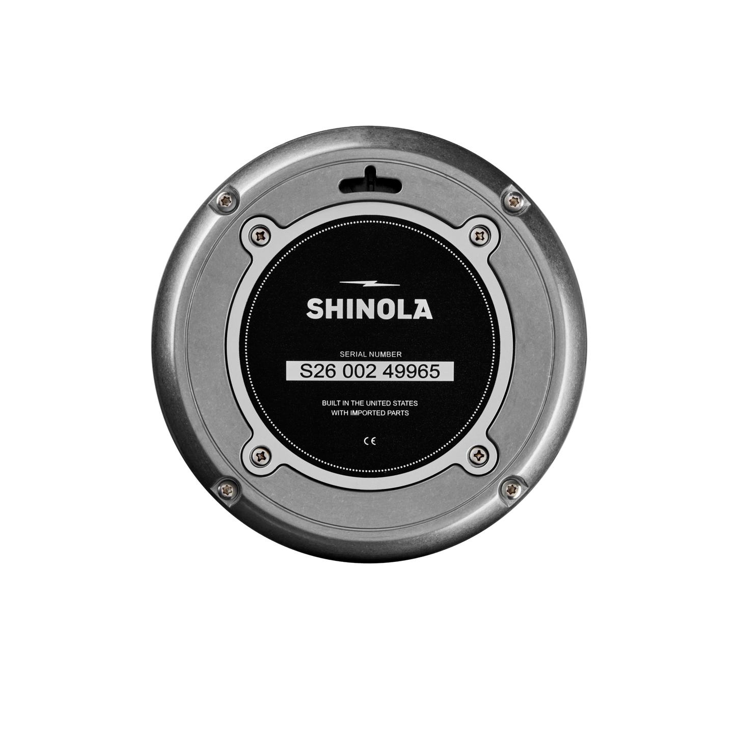 6" Runwell Clock - Tumbled Zinc/Black
