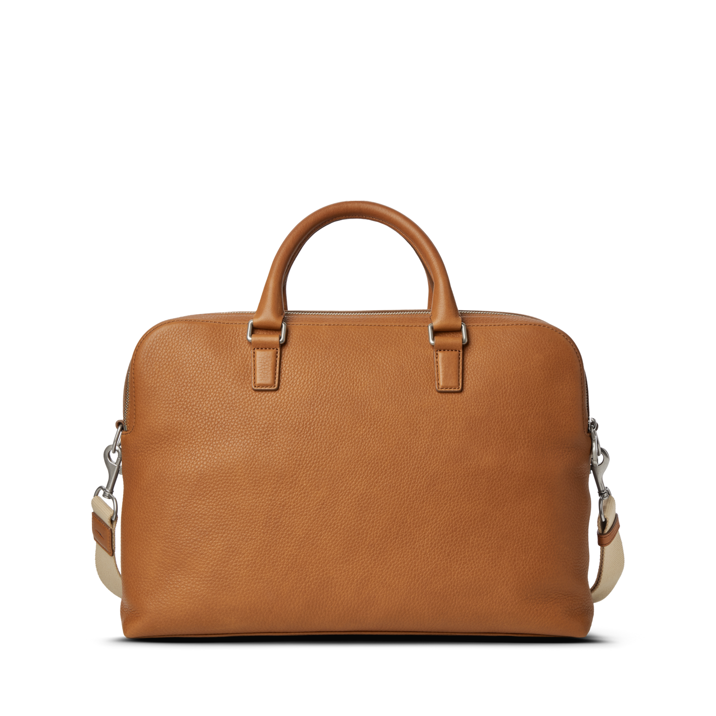 Double Zip Briefcase - Tan