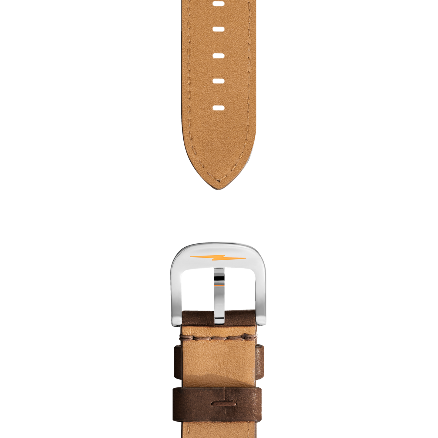 20mm Dark Nut Brown Leather Watch Strap - Dark Nut Brown