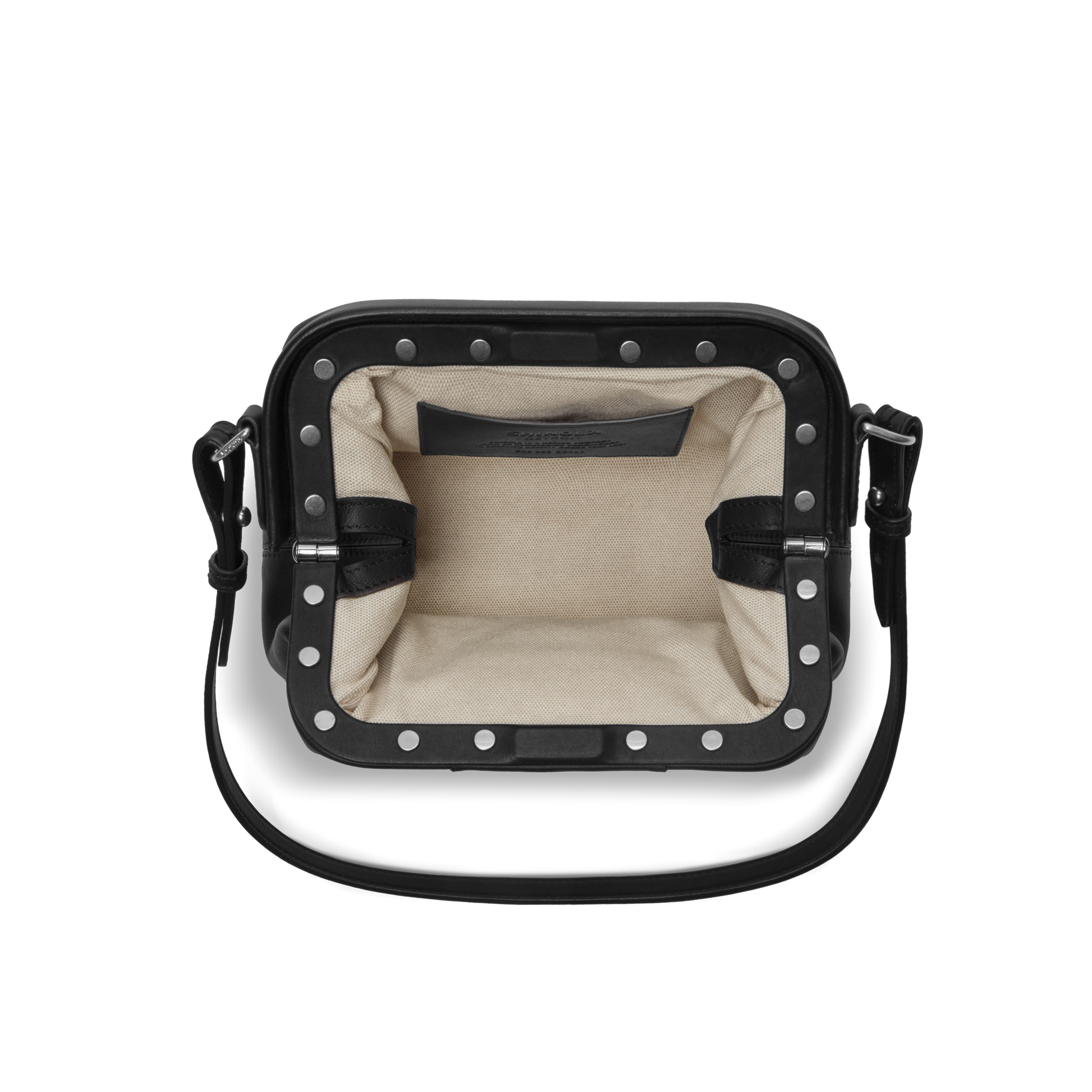 Rivet Frame Shoulder Bag - Black