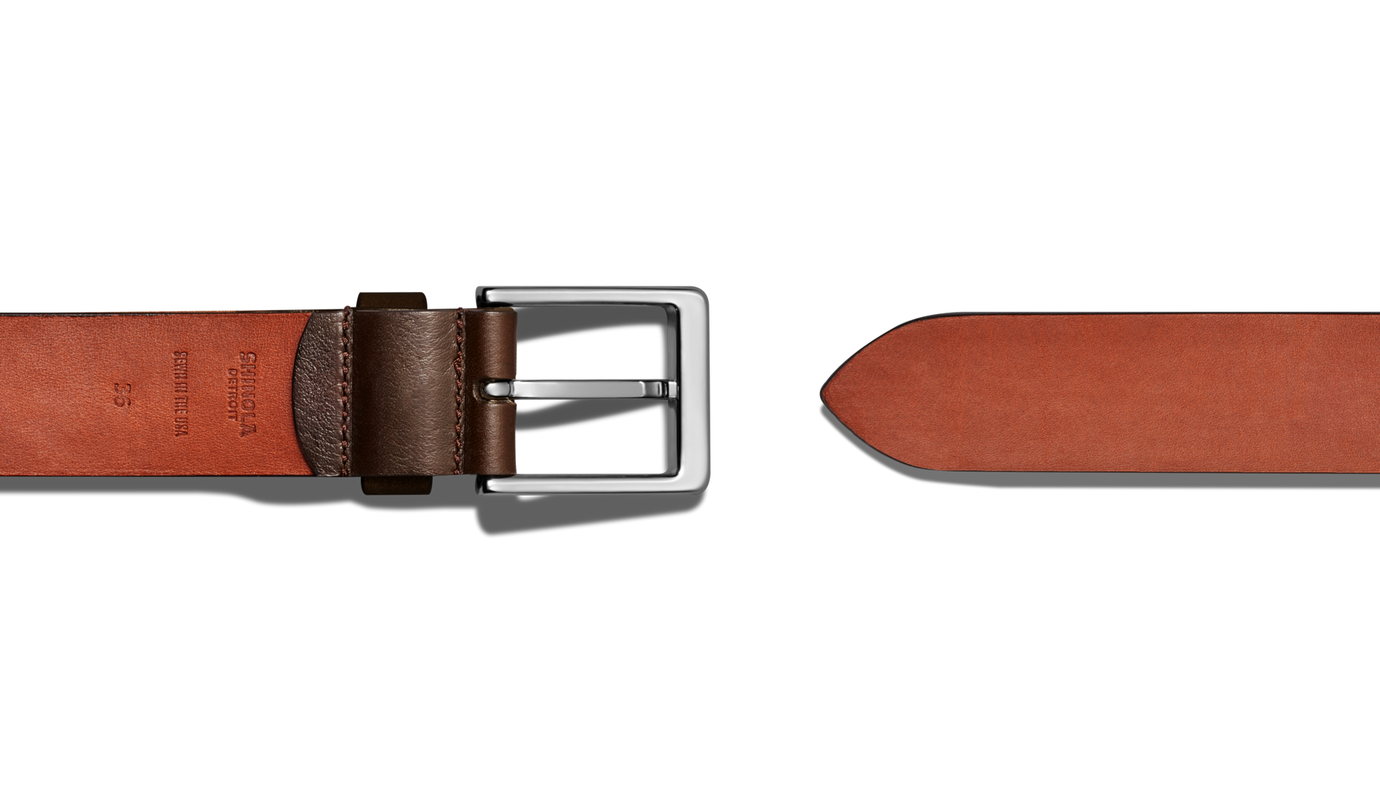 1 1/2" Lightning Bolt Keeper Belt - Deep Brown