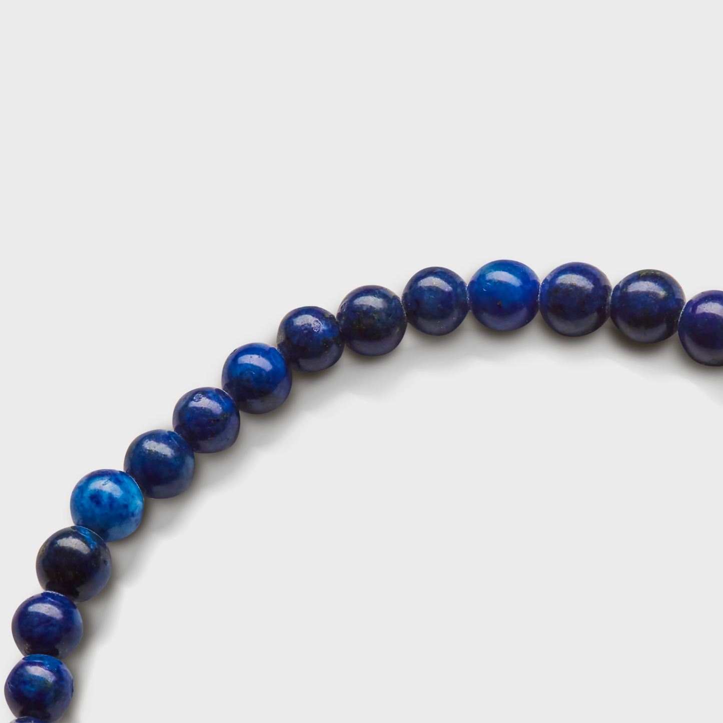 4mm Beaded Lapis Bracelet - Sterling Silver