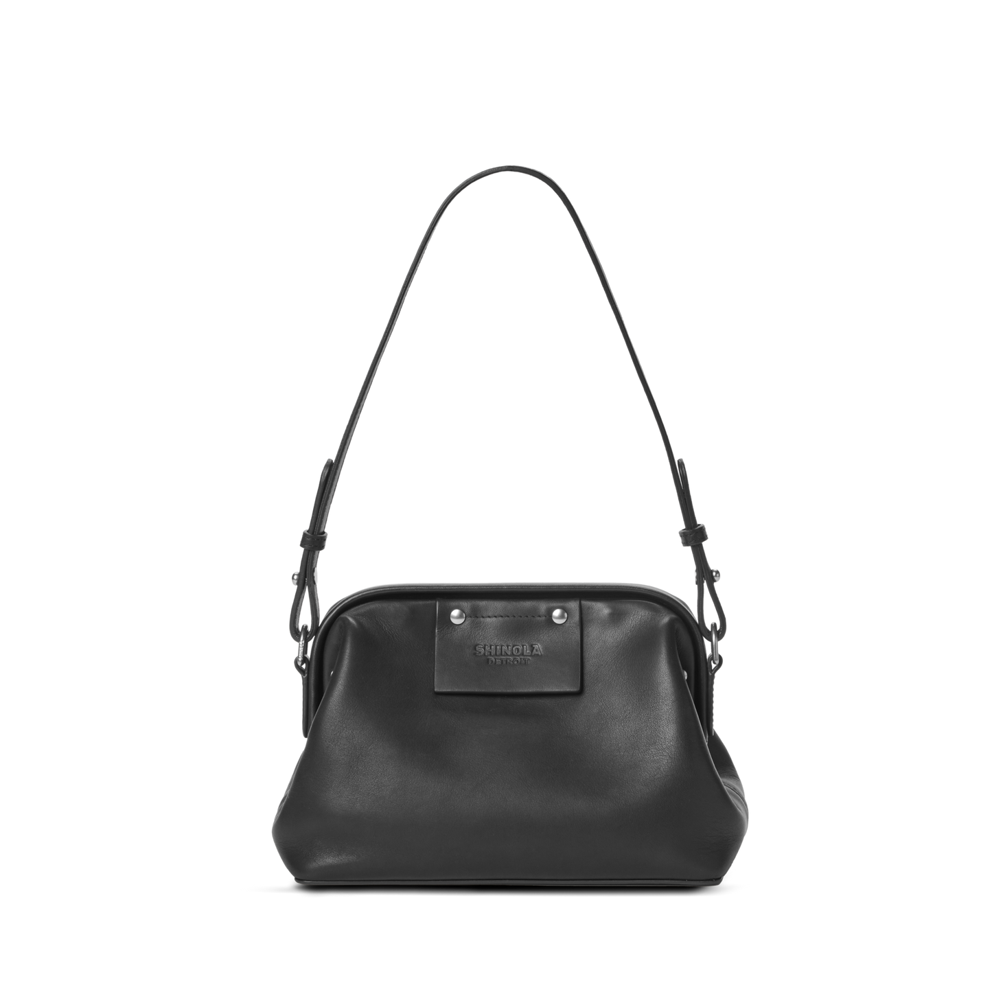 Rivet Frame Shoulder Bag - Black