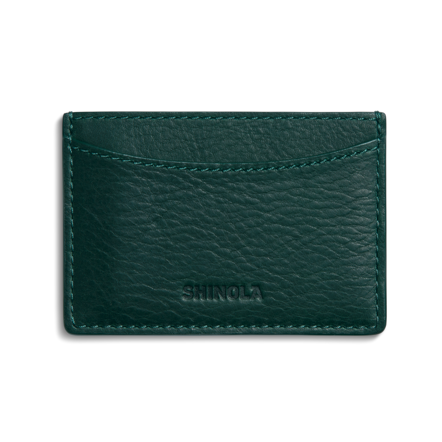 Leather 3 Pocket Card Case - Forest