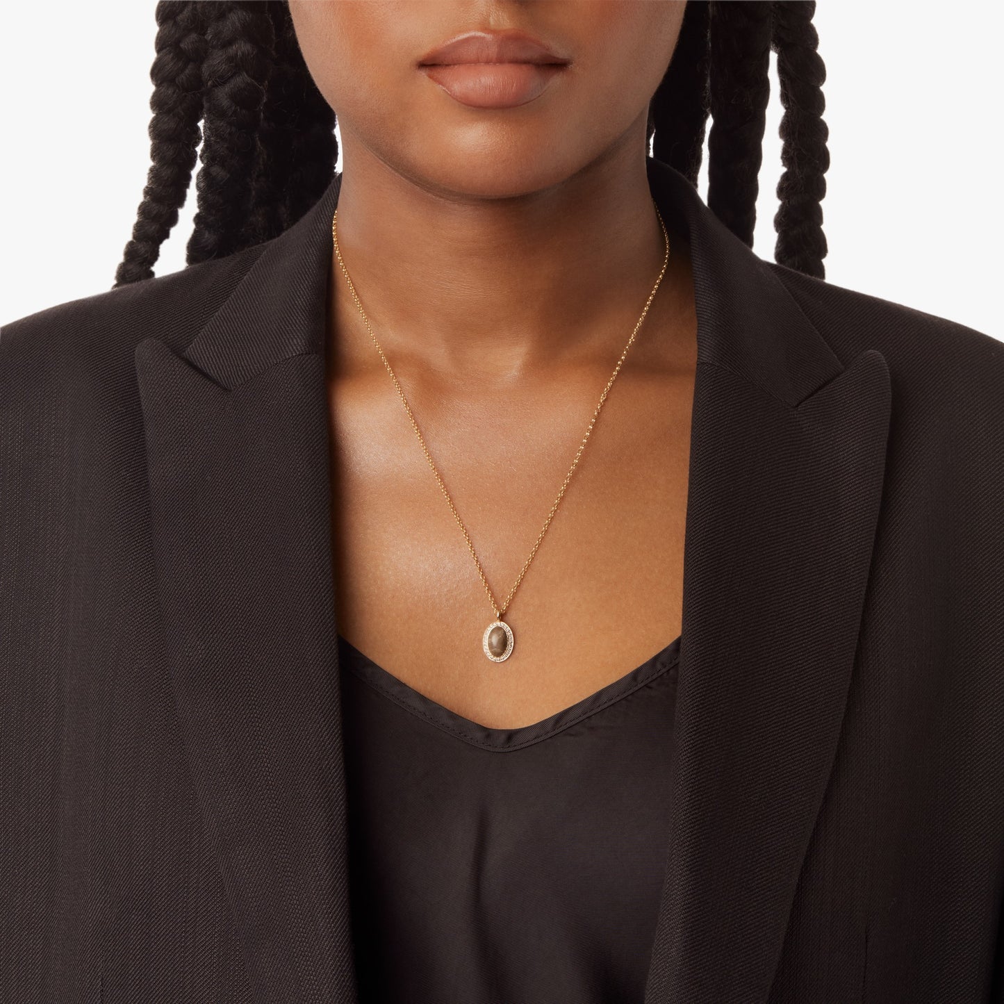 Diamond Petoskey Petite Necklace - Yellow Gold