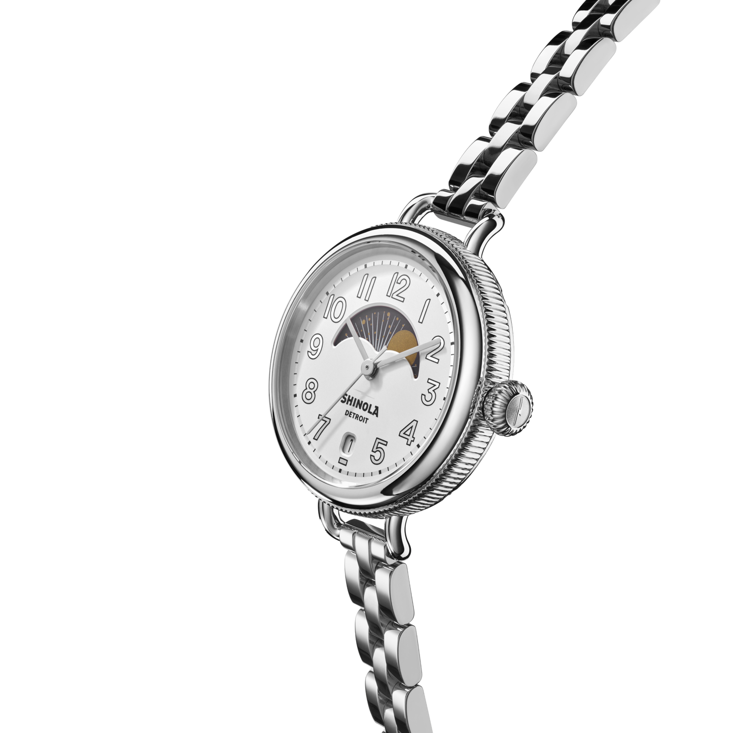 Birdy Moon Phase Watch - Light Silver