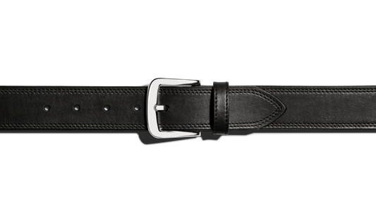 1 1/2" Double Stitch Belt - Black