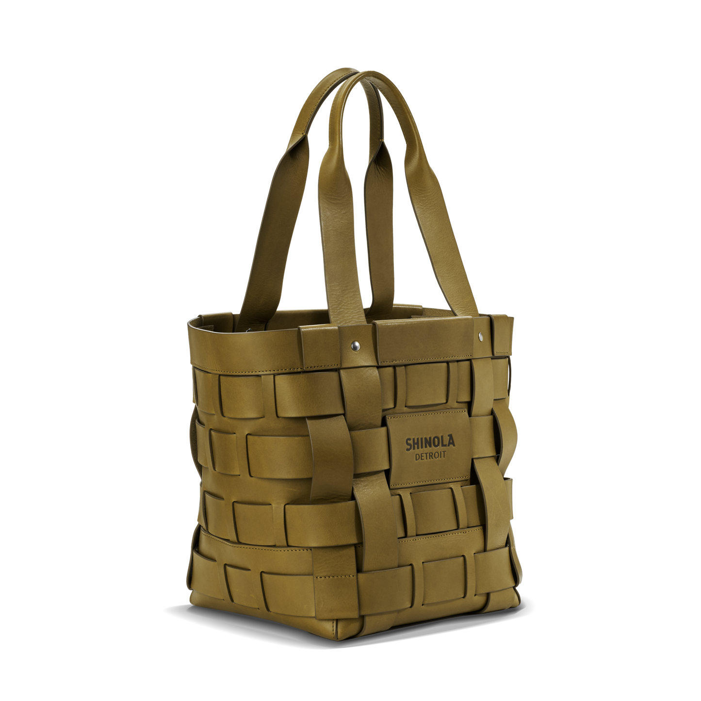 Medium Bixby Basket Bag - Olive