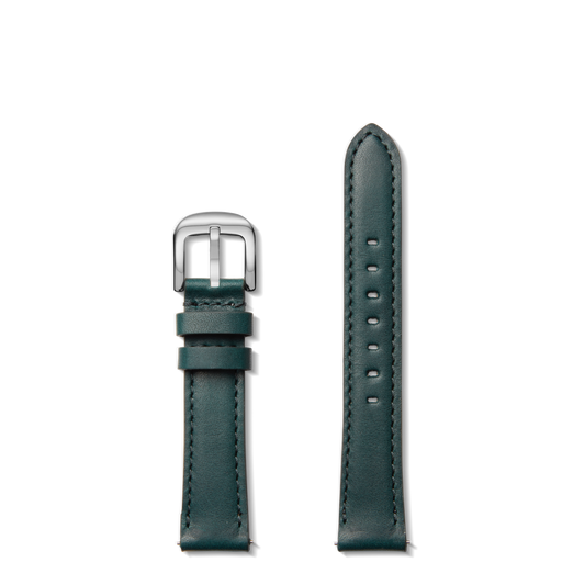 18mm Evergreen Leather Watch Strap - Evergreen
