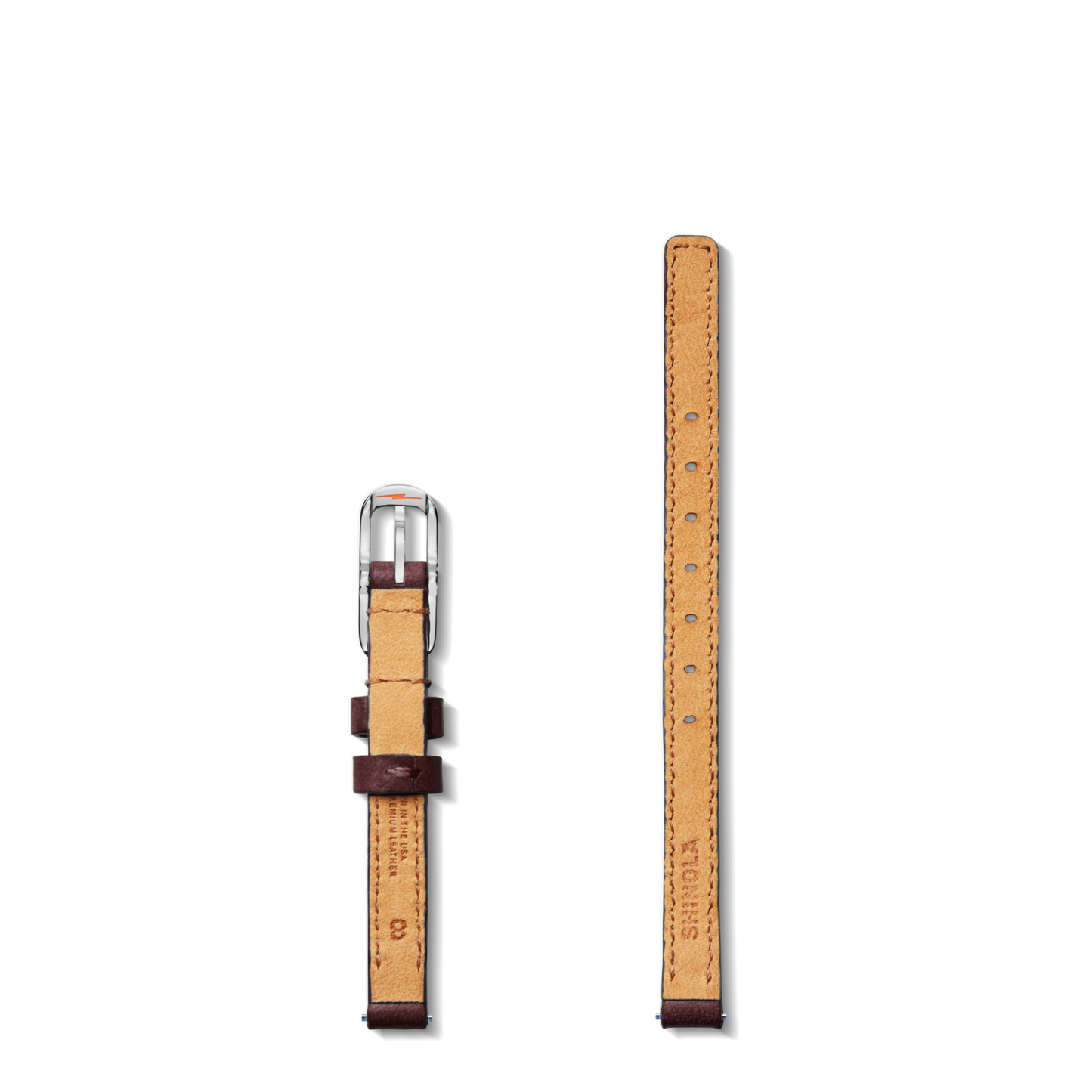 8mm Merlot Leather Watch Strap - Merlot