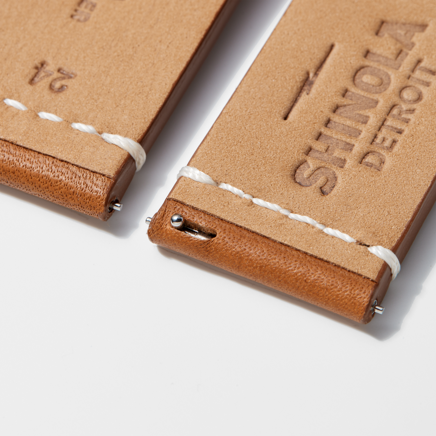 24mm Tan Leather Watch Strap - Tan