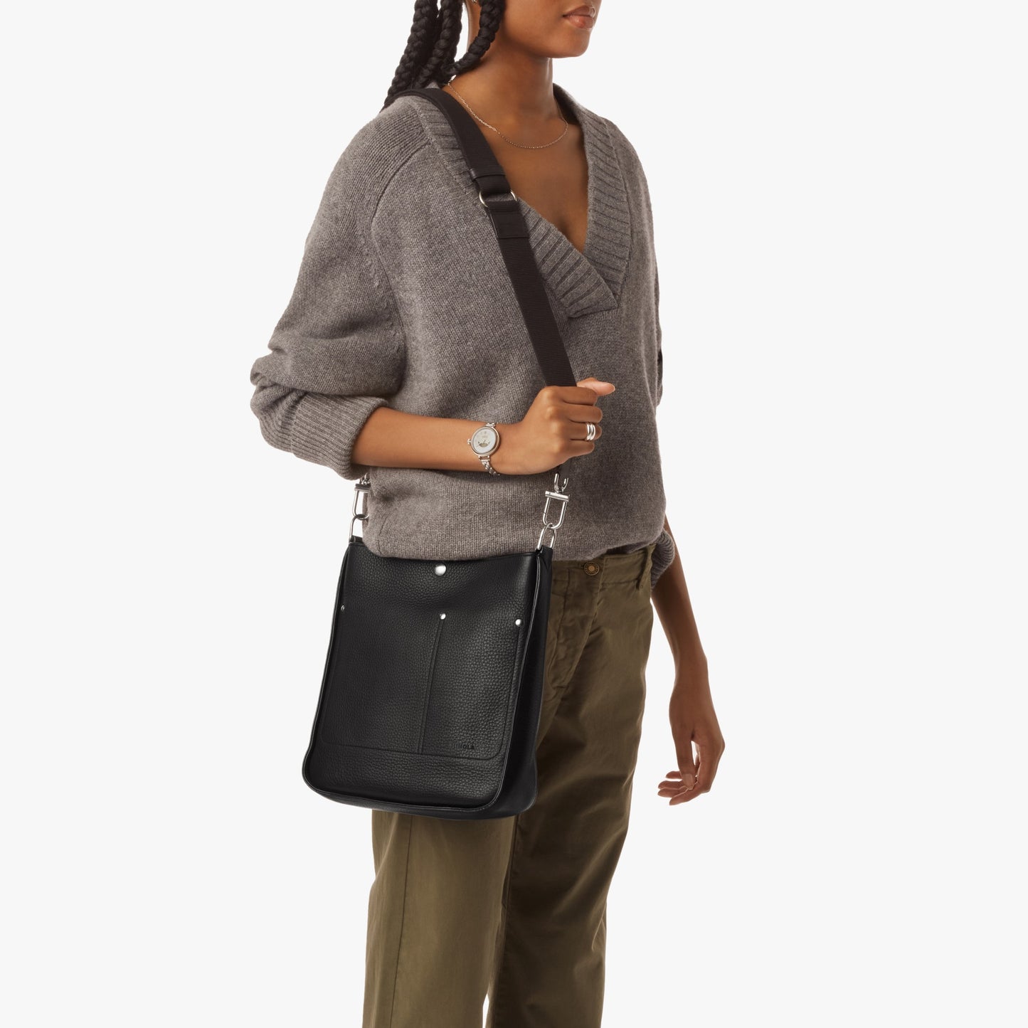Pocket Crossbody Bag - Black