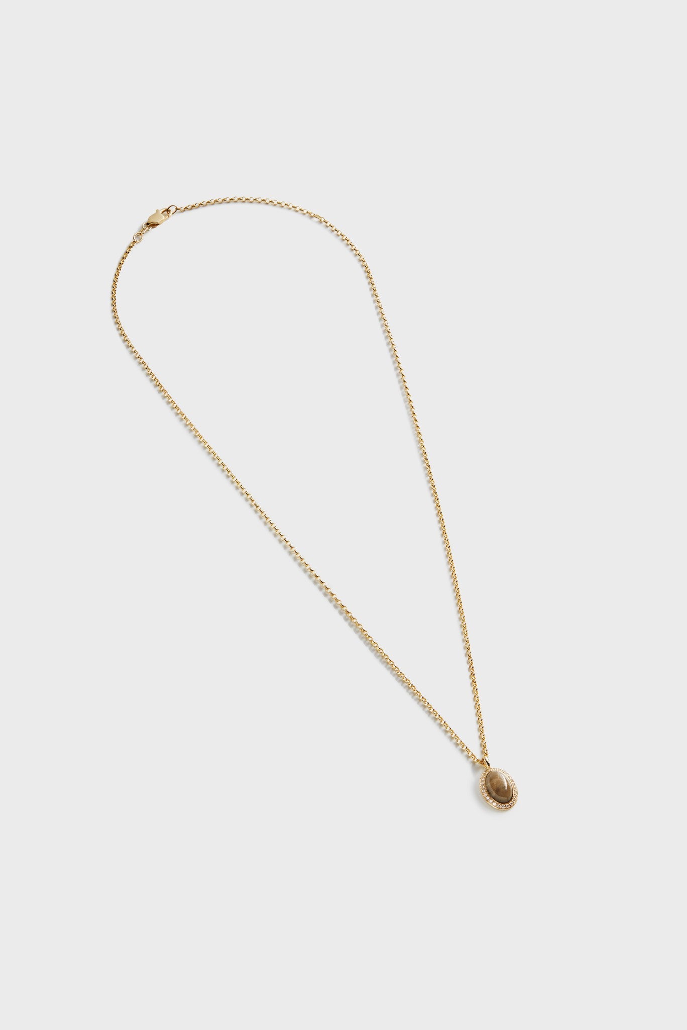 Diamond Petoskey Petite Necklace - Yellow Gold