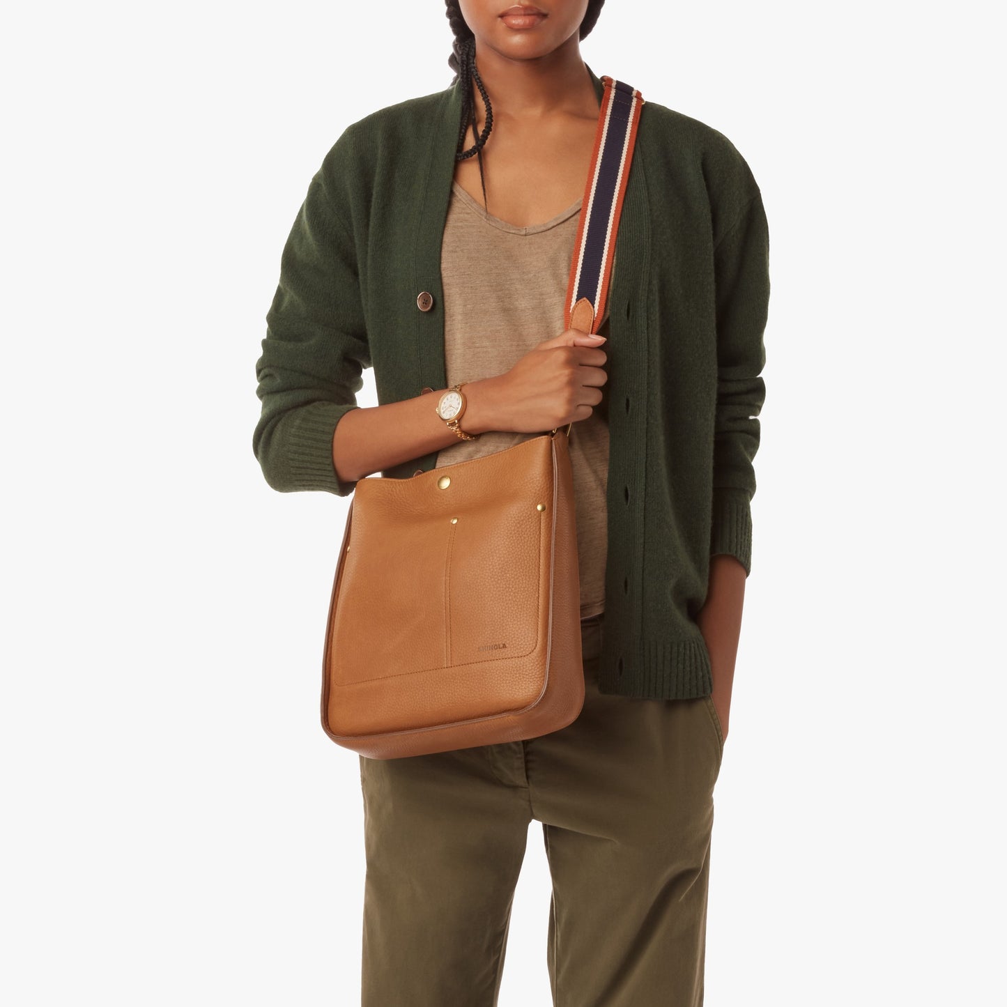 Pocket Crossbody Bag - Tan
