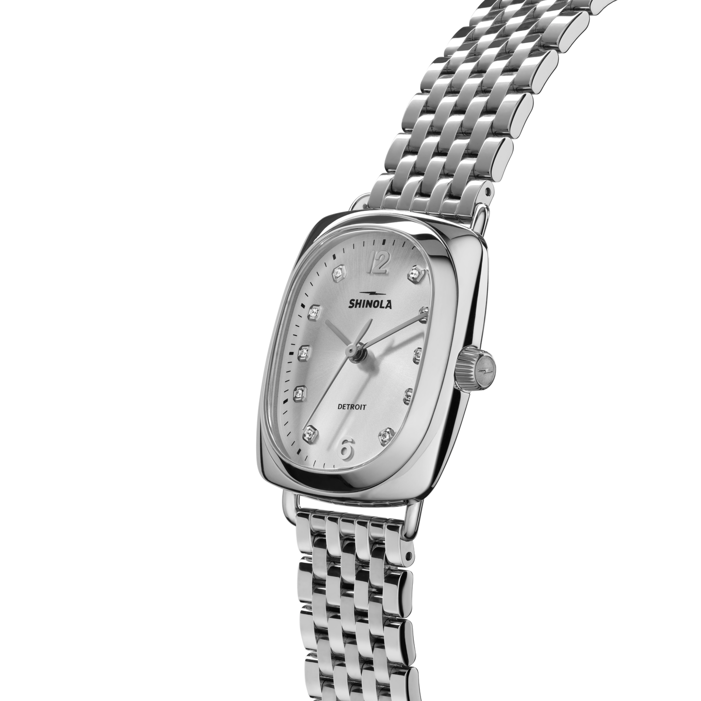 Watch: Bixby 3H 29x34mm, Diamond Silver Bracelet - Light Silver