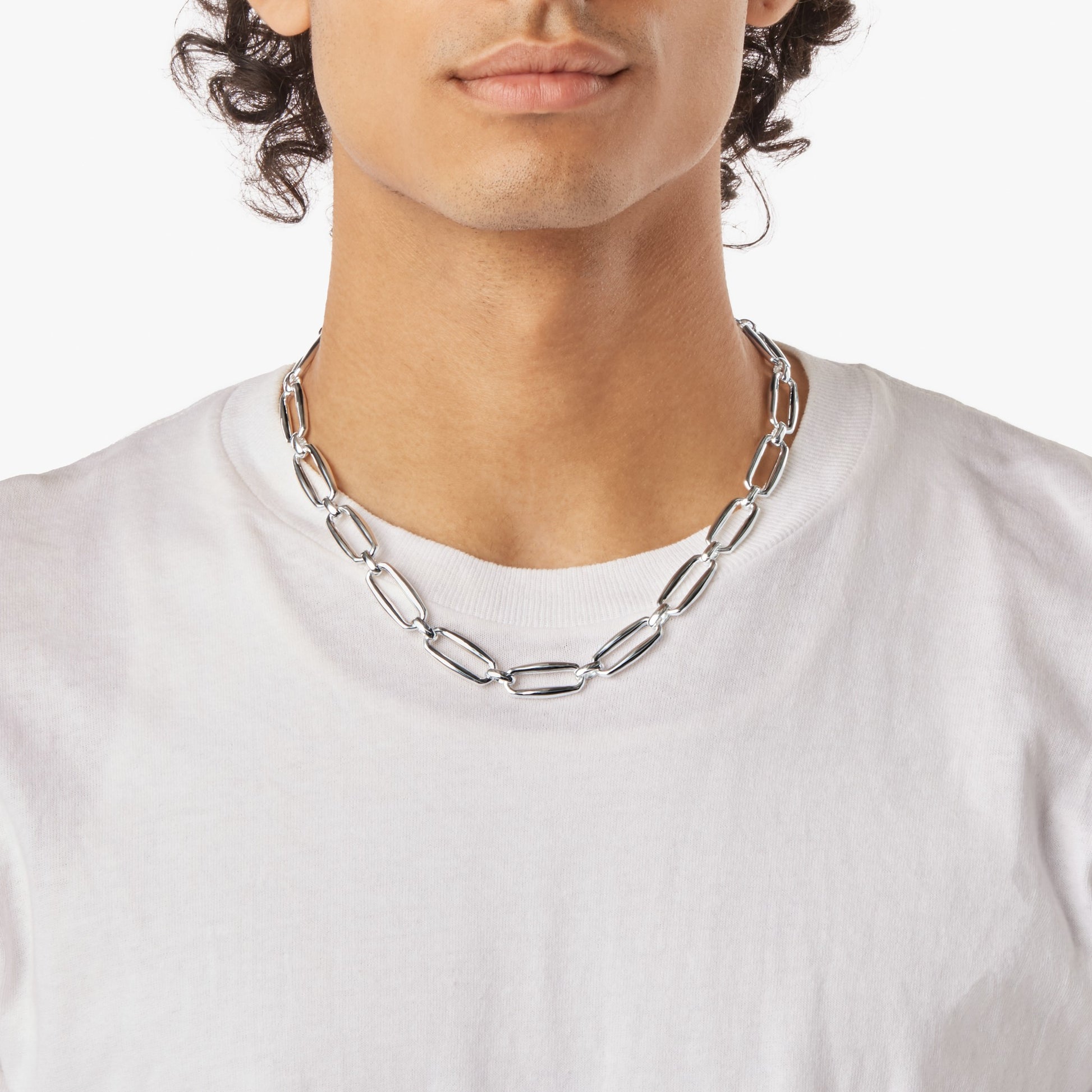Signature Chunky Link Necklace - Sterling Silver