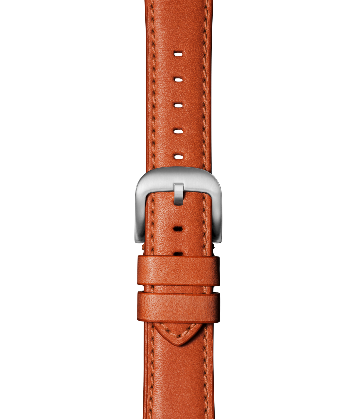 20mm Orange Leather Apple Watch Strap - Orange