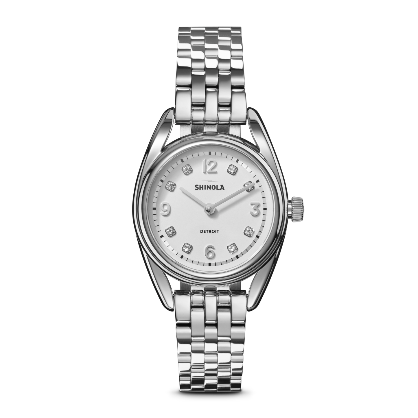 Diamond Derby Watch - Light Silver