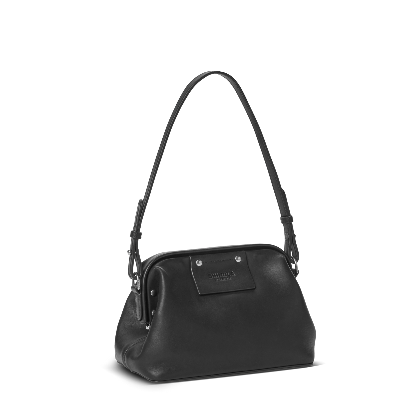 Rivet Frame Shoulder Bag - Black