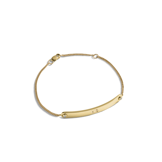 Diamond Rivet Bracelet - Yellow Gold
