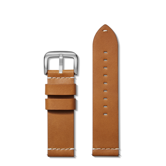 24mm Tan Leather Watch Strap - Tan
