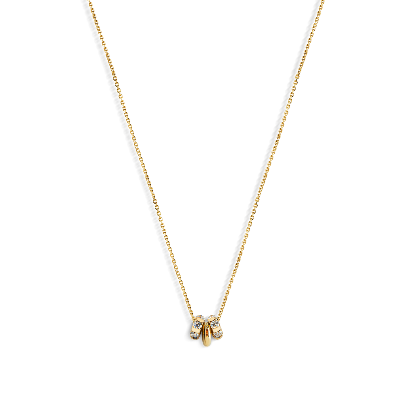Rondelle Charm Necklace - Yellow Gold