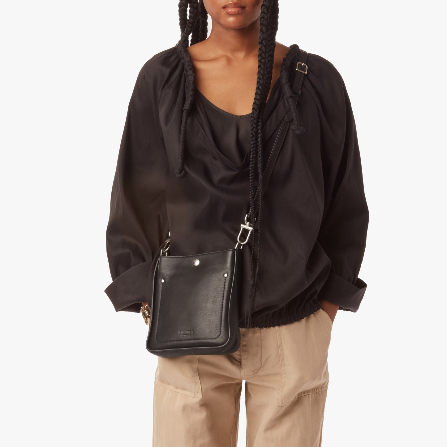 Mini Pocket Crossbody Bag - Black