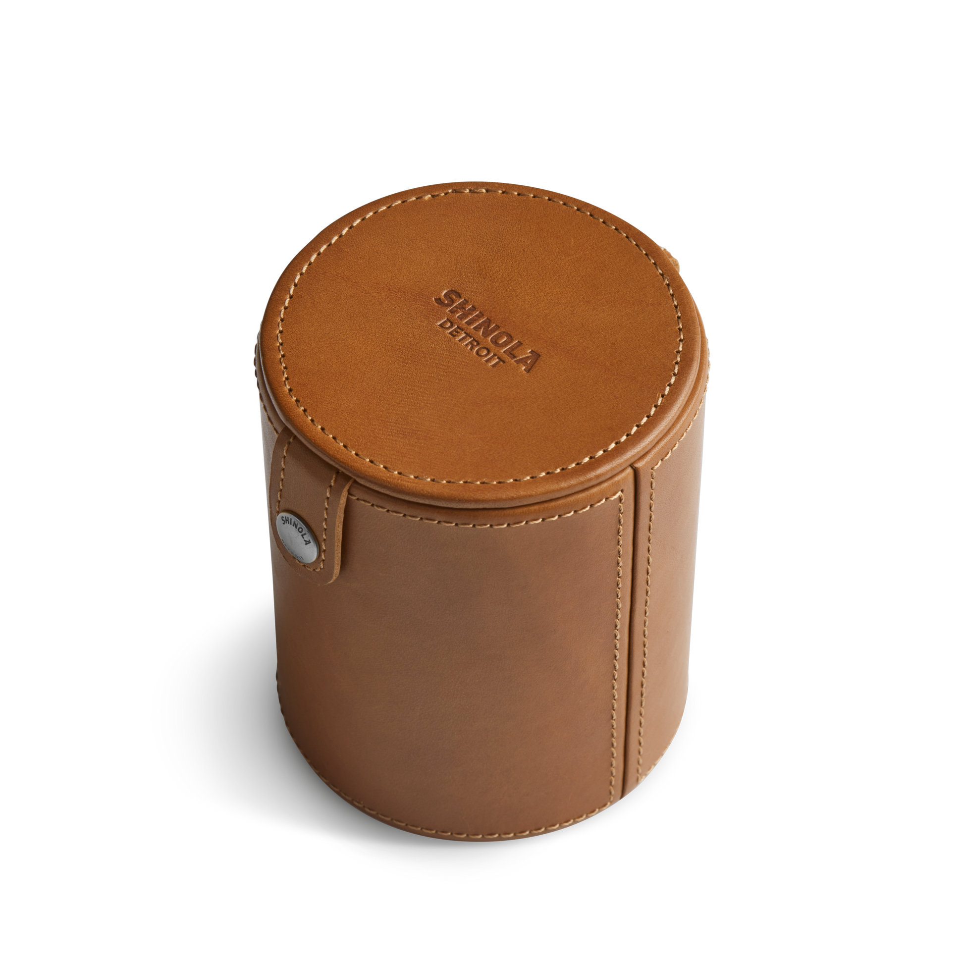 Leather Dice Set - Tan / Orange