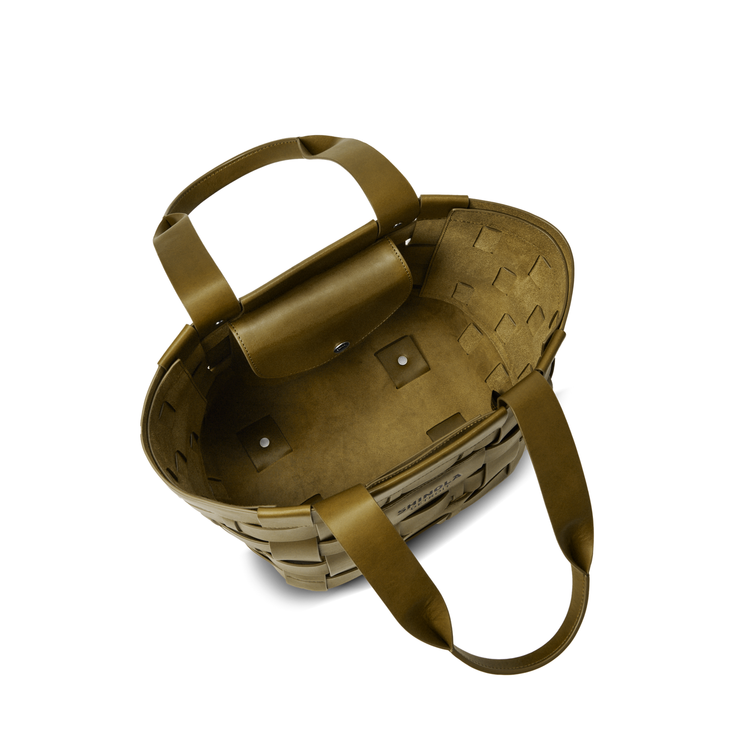 Medium Bixby Basket Bag - Olive