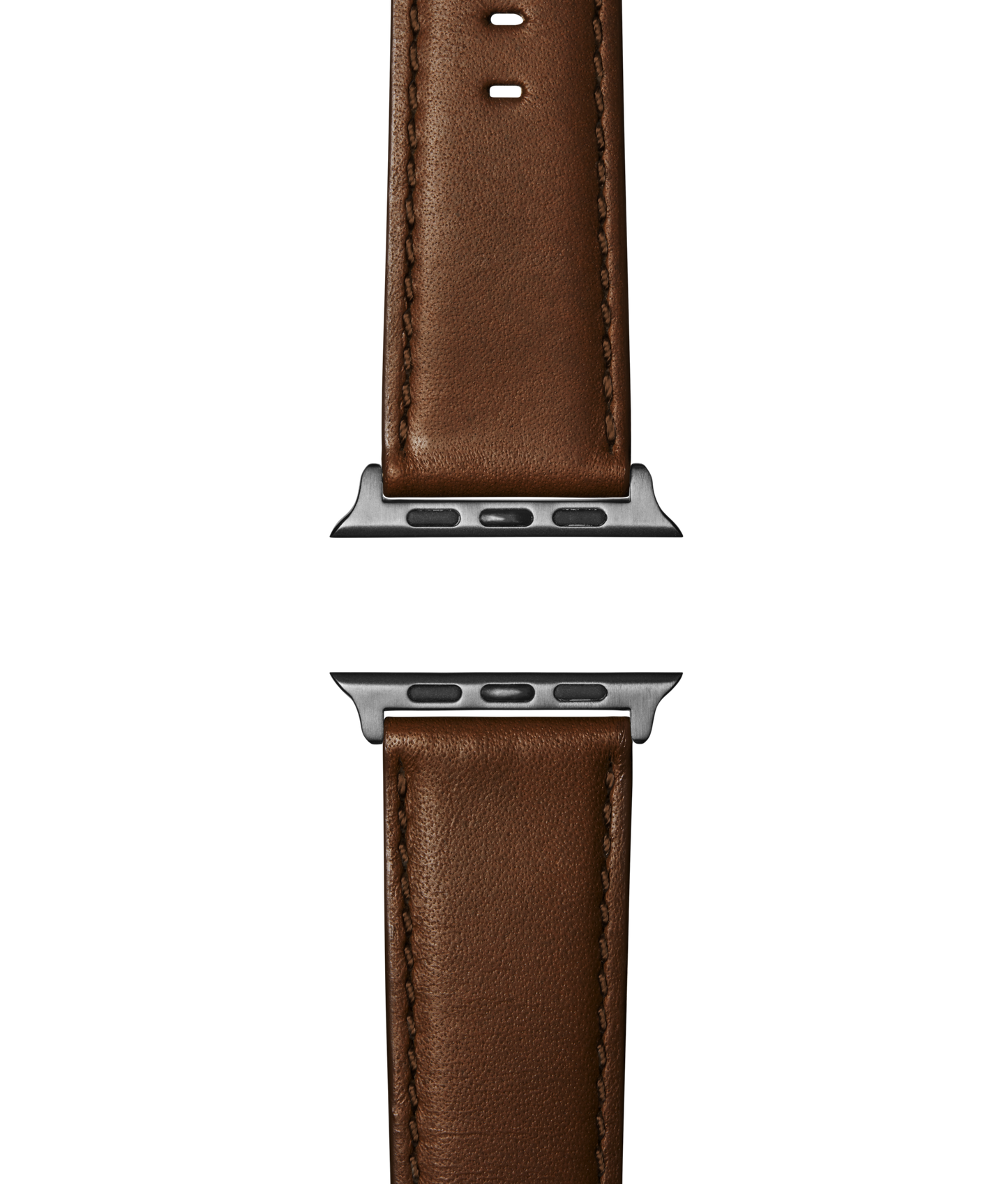 20mm Dark Nut Brown Leather Apple Watch Strap - Dark Nut Brown