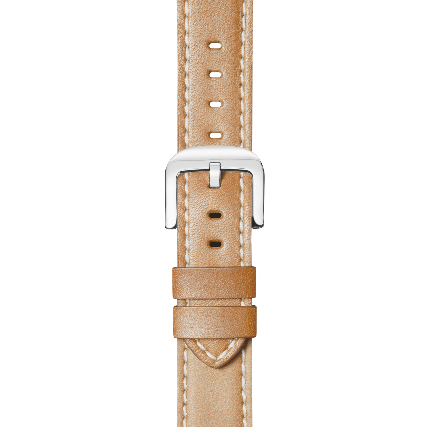 24mm Natural Leather Watch Strap - Natural