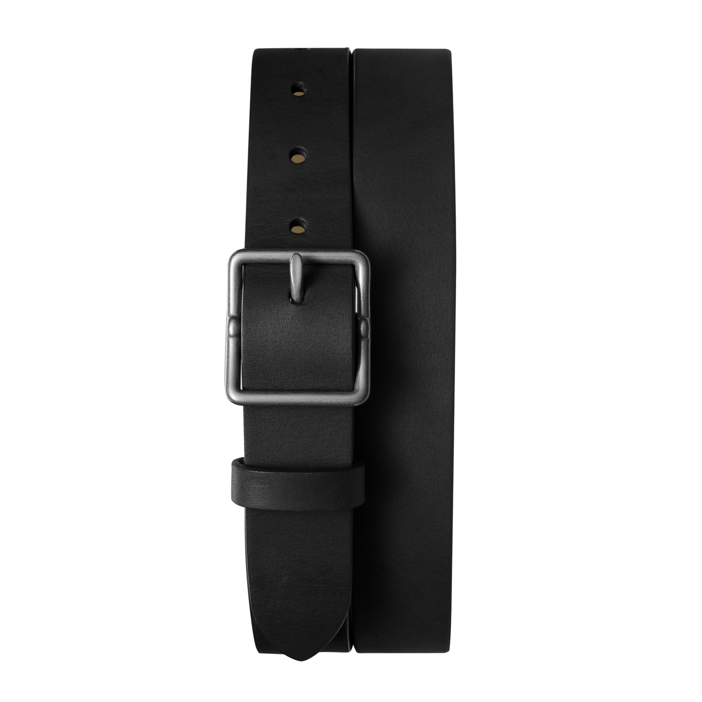 1 1/4" Center Bar Buckle Belt - Black