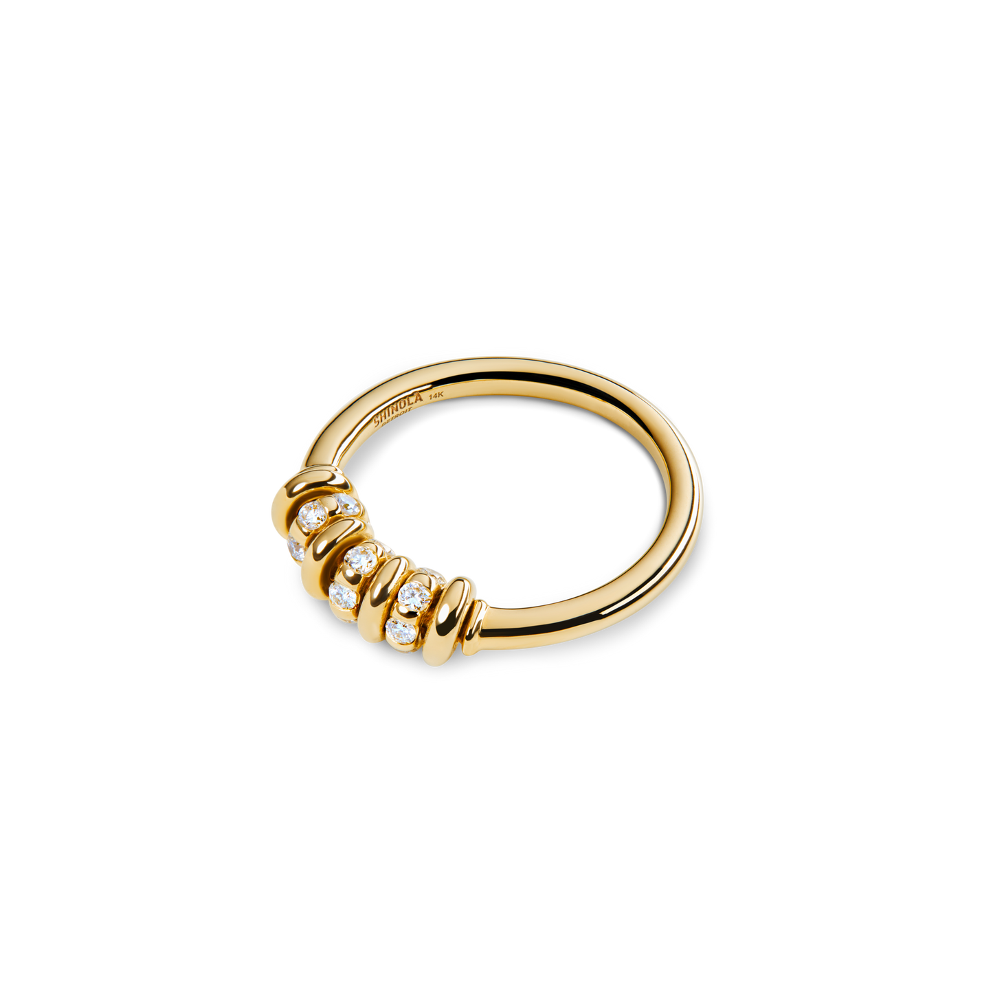 Rondelle Charm Ring - Yellow Gold