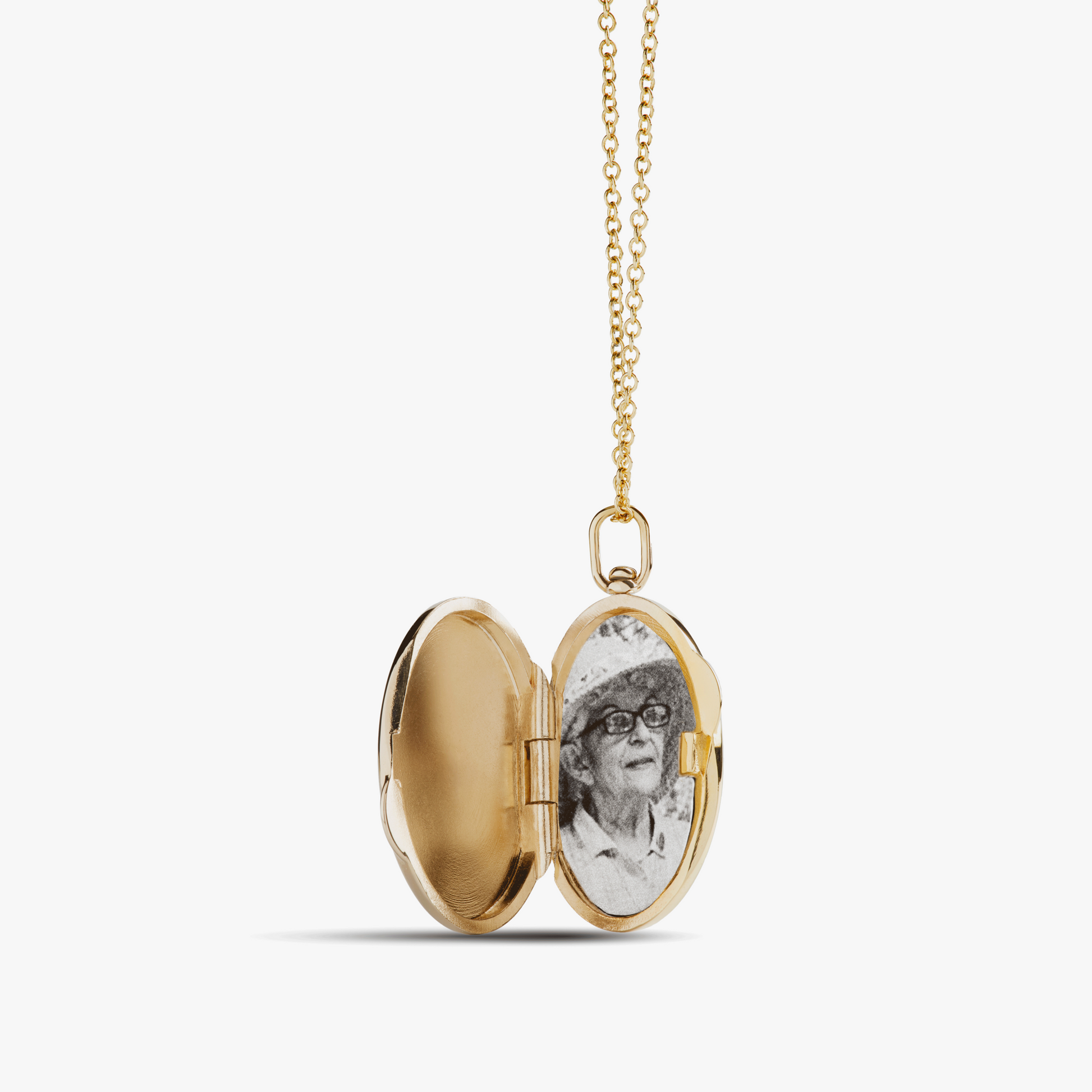 Oval Locket Necklace - Yellow Gold