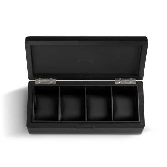4 Slot Watch Box - Black