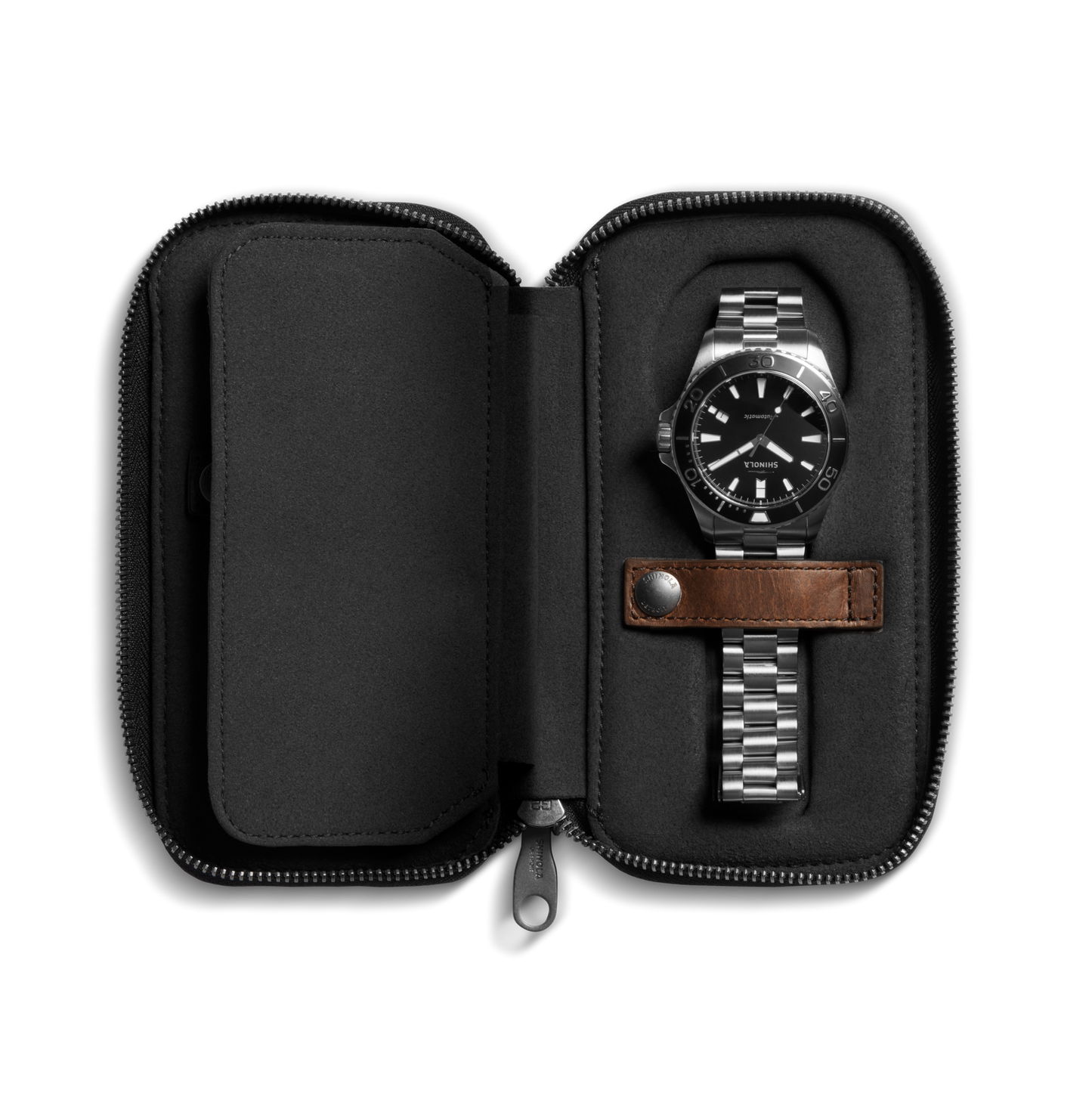 Travel Watch Case - Medium Brown