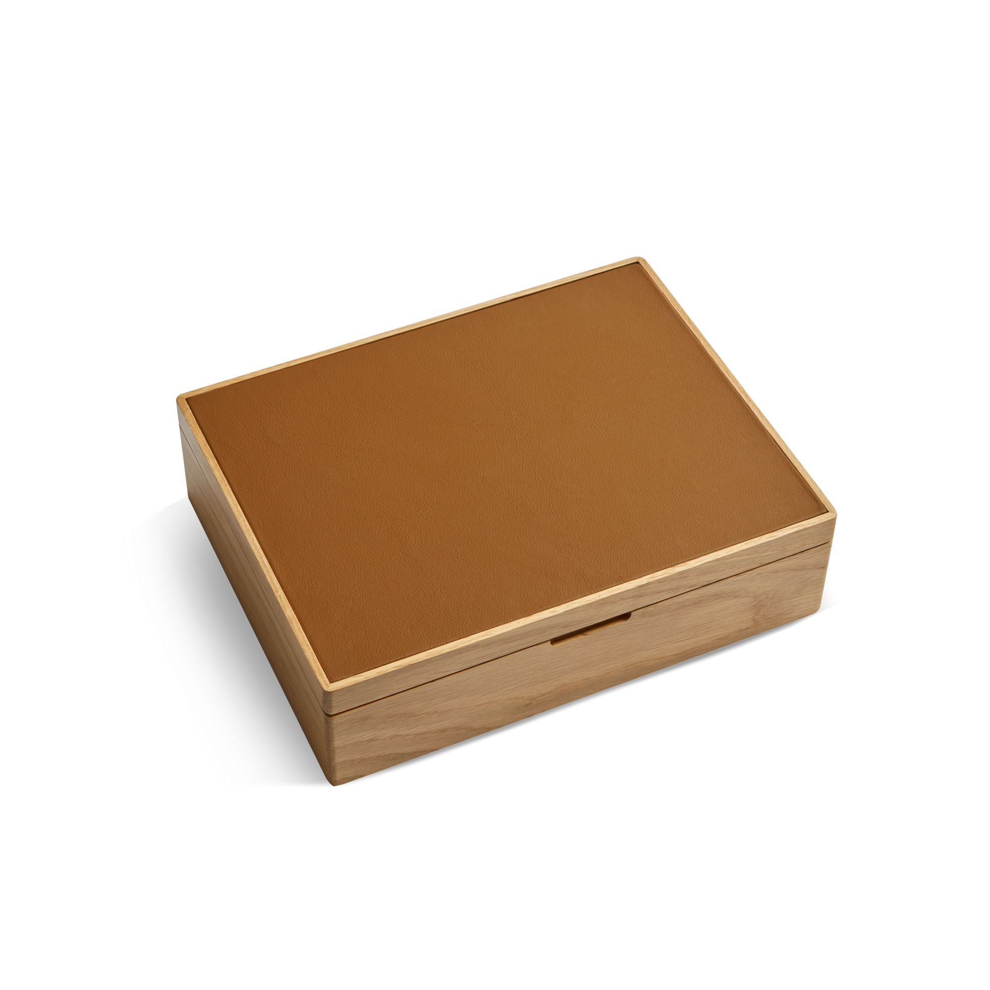 8 Slot Watch Box - Oak / Tan