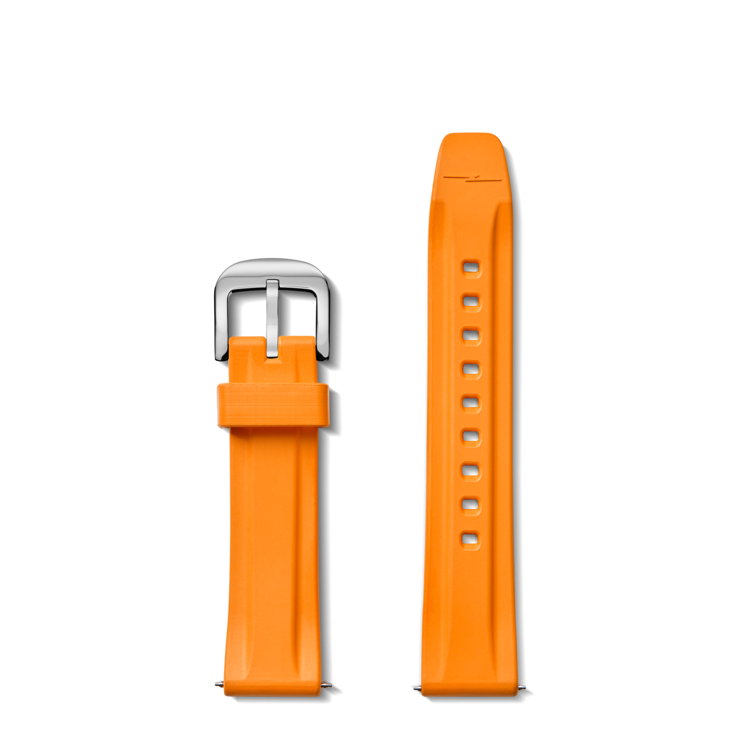 20mm Orange Rubber Watch Strap - Orange
