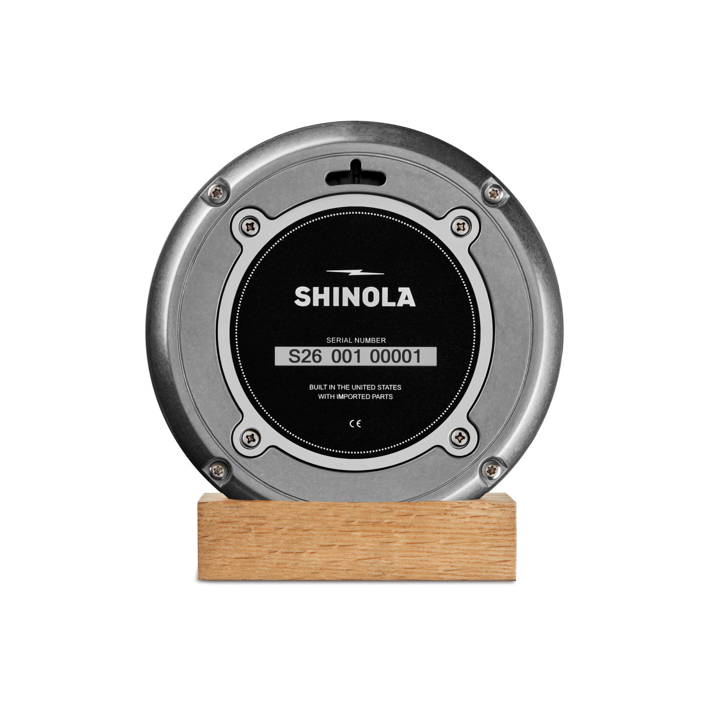 6" Runwell Clock - Tumbled Zinc/Black