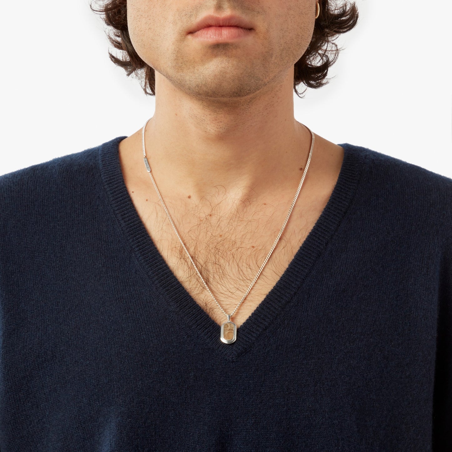 Petoskey Tag Necklace - Sterling Silver