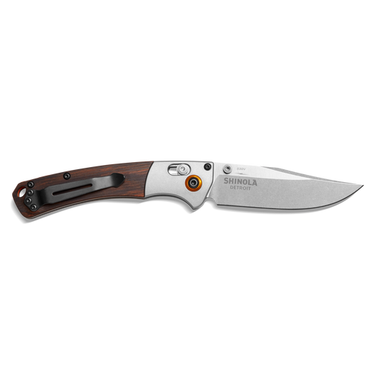 Shinola + Benchmade Mini Crooked River Pocket Knife - Steel